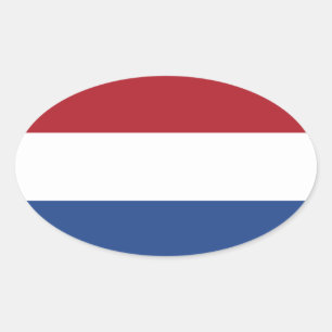 Niederlande* Flaggenoval-Aufkleber Ovaler Aufkleber