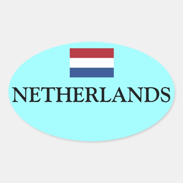 Niederlande Flaggenoval Sticker Nederland Vlag Ova (Vorderseite)