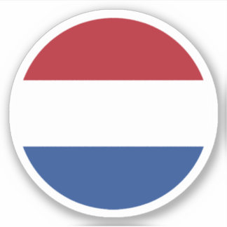 Niederlande Flaggenrundkleber Aufkleber