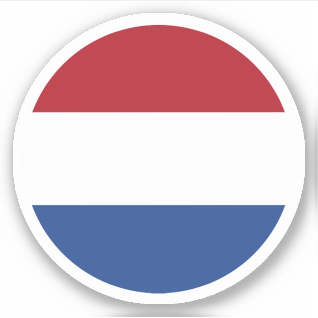 Niederlande Flaggenrundkleber Aufkleber (Vorderseite)