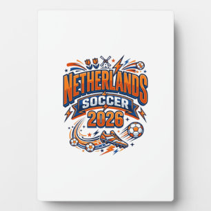 Niederlande Fußball 2026 Fußball Bold Land Typogr Fotoplatte