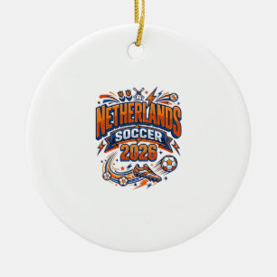 Niederlande Fußball 2026 Fußball Bold Land Typogr Keramik Ornament