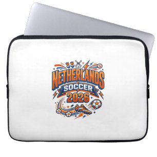Niederlande Fußball 2026 Fußball Fett Land Typogr Laptopschutzhülle