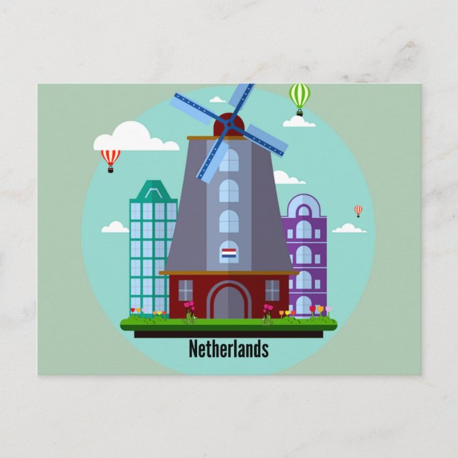 Niederlande, Grafikdesign Postkarte (Vorderseite)