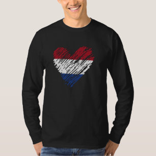 Niederlande Herz Niederländische Flagge Patriotisc T-Shirt