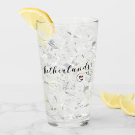 Niederlande Herzenflagge, niederländisches Design Glas