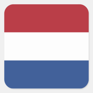 Niederlande-/Holland-/Holländer-/Holländer-Flagge Quadratischer Aufkleber