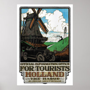 Niederlande Holland Vintage Travel Poster restauri