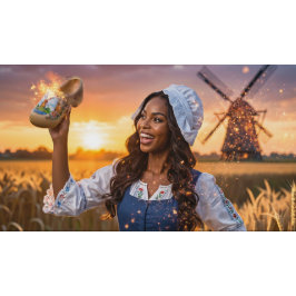NIEDERLANDE - HOLLÄNDISCH QUADRATISCHER AUFKLEBER