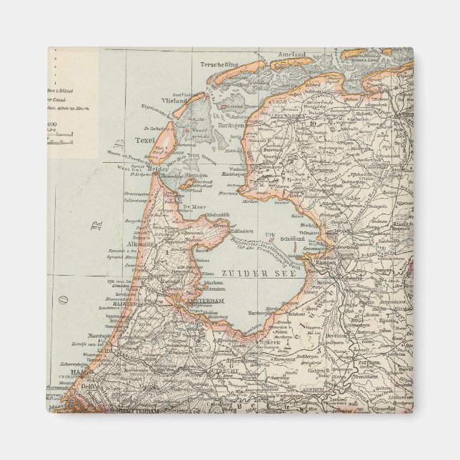 Niederlande Karte Magnet (Vorne)