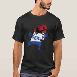 Niederlande Karte Nederland Flag Football Scisso T-Shirt