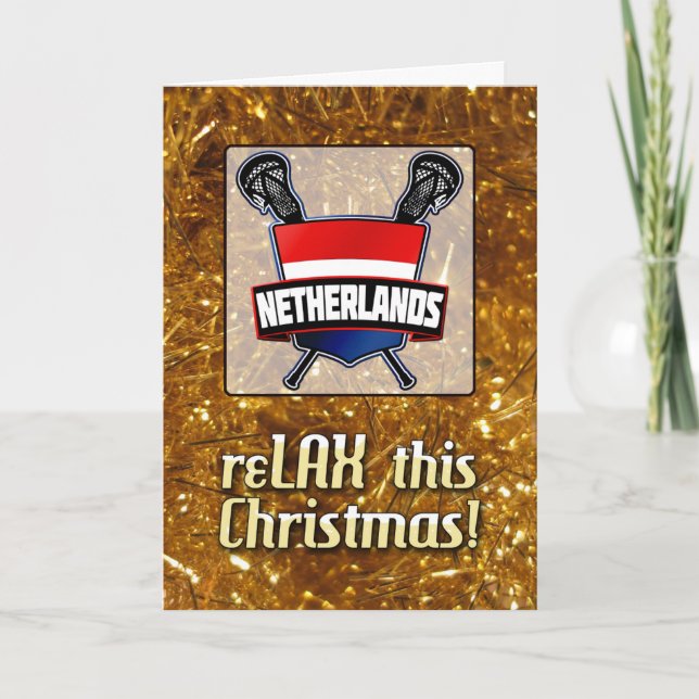 Niederlande Lacrosse Shield Weihnachtskarte Feiertagskarte (Vorderseite)