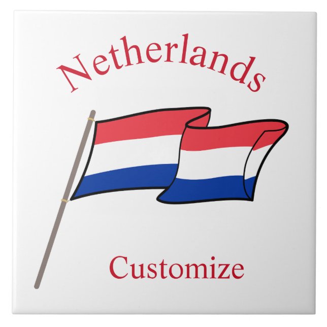Niederlande Landesflagge Thunder_Cove Fliese (Vorderseite)