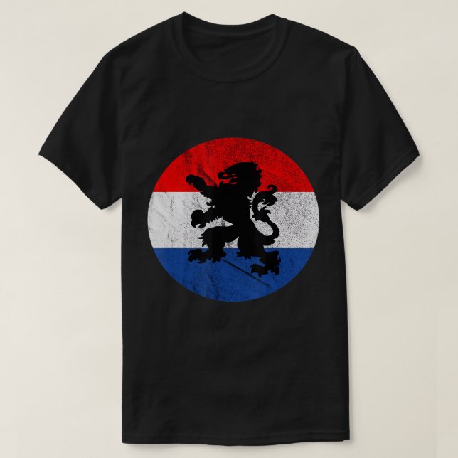 Niederlande Lion Oranje Wappen Nederland Niederlän T-Shirt (Design vorne)