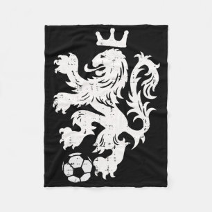 Niederlande Löwe Niederländisch Orange Fußballfan  Fleecedecke