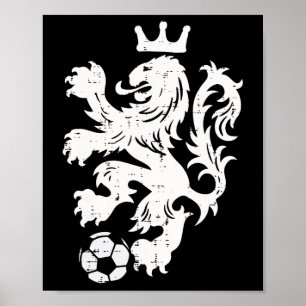 Niederlande Löwe Niederländisch Orange Fußballfan Poster