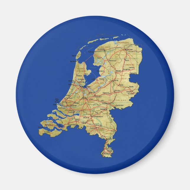 Niederlande Map Magnet (Vorne)