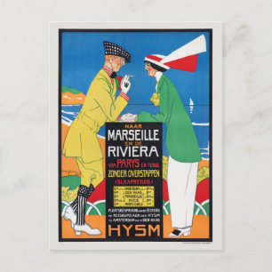 Niederlande Marseille Vintage Poster 1913 Postkarte