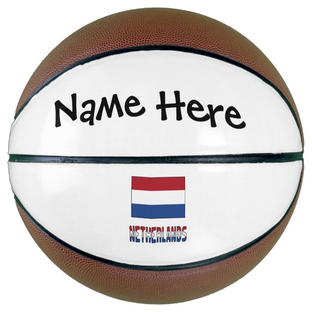 Niederlande Niederlande Flaggenschwarz Personalisi Basketball (Vorderseite)