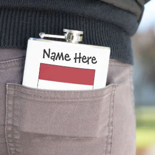 Niederlande Niederländer Flagge Schwarz Personalis Flachmann