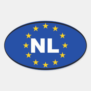 Niederlande NL Europäische Gewerkschaft Ovaler Aufkleber
