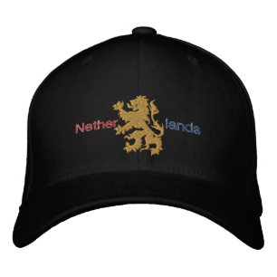 Niederlande - Oberteil Gold Lion Cap Bestickte Kappe