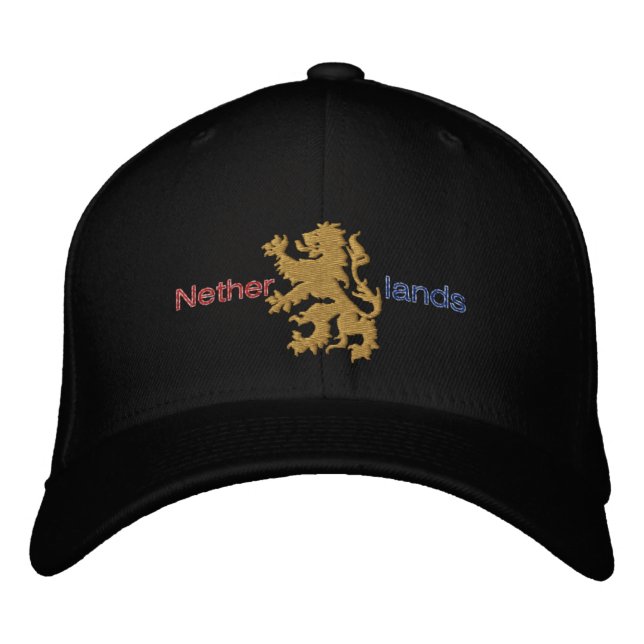 Niederlande - Oberteil Gold Lion Cap Bestickte Kappe (Vorderseite)