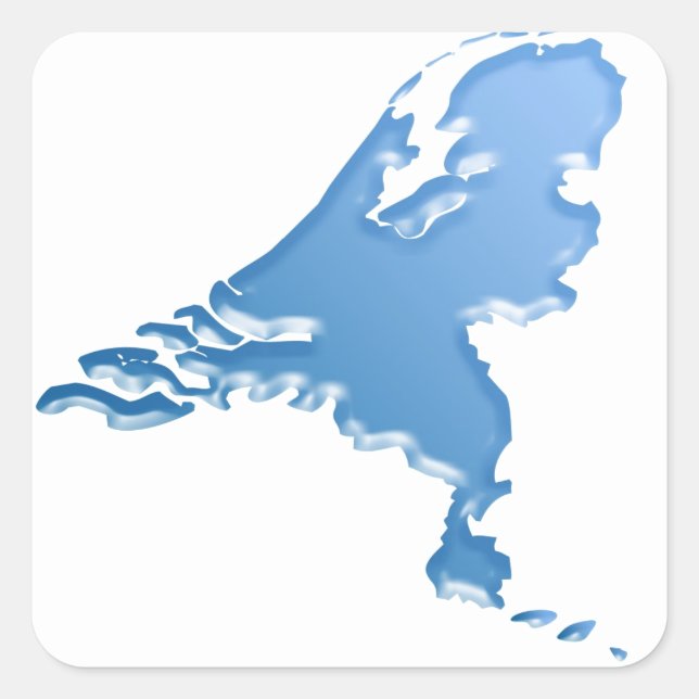 Niederlande Quadratischer Aufkleber (Vorderseite)