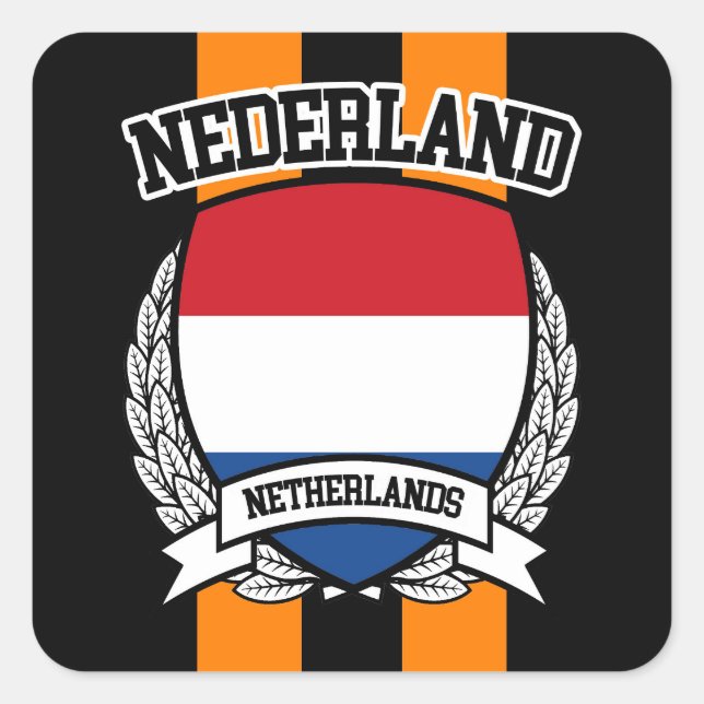 Niederlande Quadratischer Aufkleber (Vorderseite)