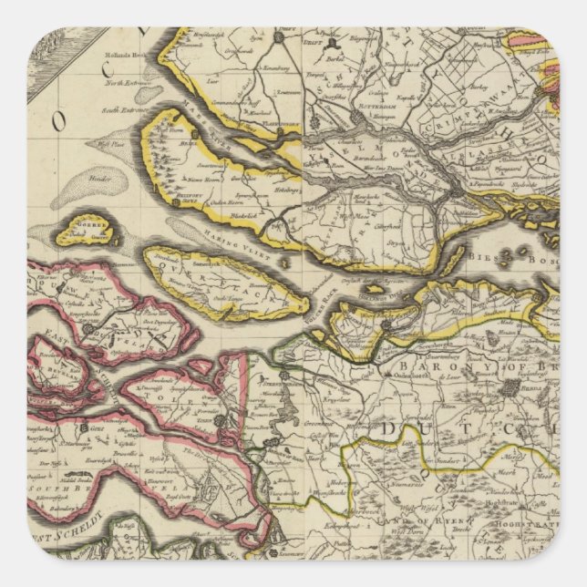 Niederlande Quadratischer Aufkleber (Vorderseite)
