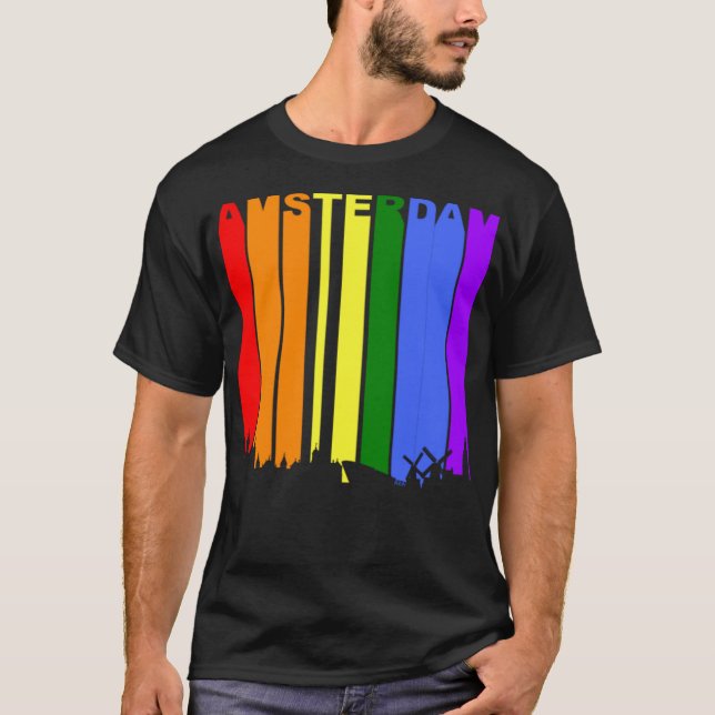 Niederlande Rainbow LGBT Gay Pride T-Shirt (Vorderseite)