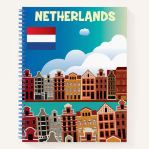 Niederlande Reiseplakat Notizbuch