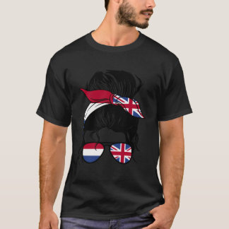 Niederlande Roots Half British Half Niederländisch T-Shirt