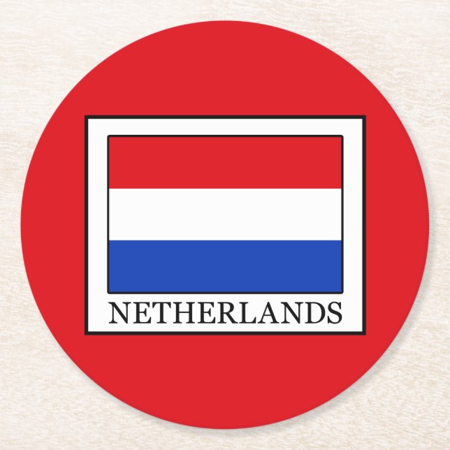 Niederlande Runder Pappuntersetzer (Vorderseite)