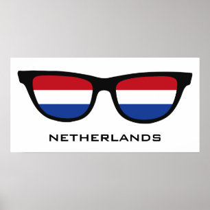 Niederlande Shades benutzerdefinierte Text- und Fa Poster