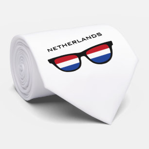 Niederlande Shades benutzerdefinierte Text und Kra Krawatte