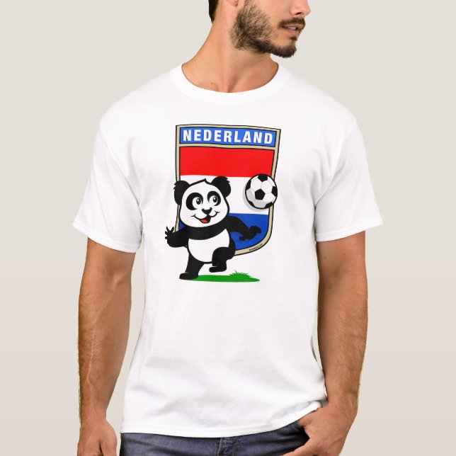 Niederlande Soccer Panda (leichte Shirts) T-Shirt (Vorderseite)