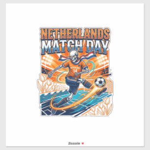 Niederlande Spieltags-Skelett-Torschütze Nationen  Aufkleber