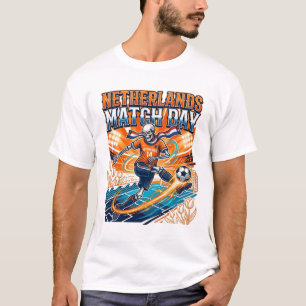 Niederlande Spieltags-Skelett-Torschütze-Nationen T-Shirt