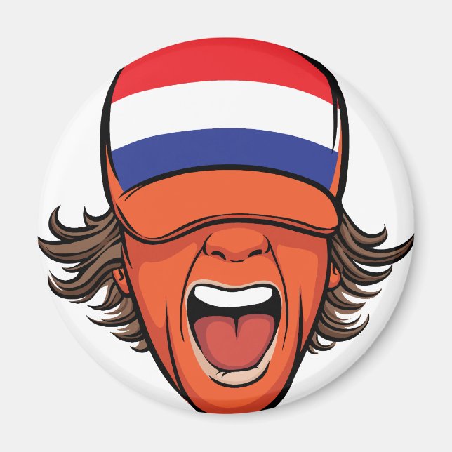 Niederlande Sports Fan Magnet (Vorne)