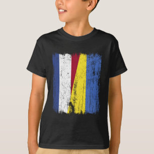 Niederlande Ukraine Halbe Flagge Niederländisch Uk T-Shirt