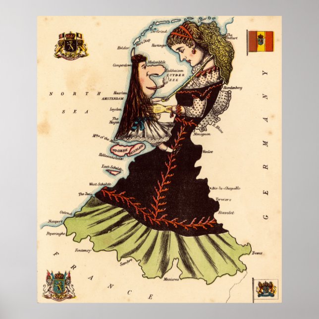 Niederlande und Belgien Poster (Vorne)