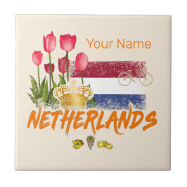Niederlande Vintag Holland Flag und Niederländisch Fliese