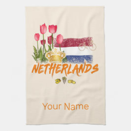 Niederlande Vintag Holland Flag und Niederländisch Geschirrtuch