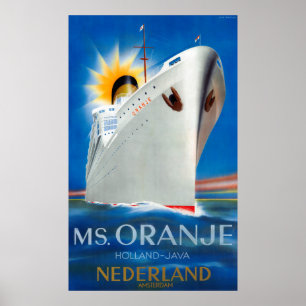 Niederlande Vintage Travel Poster restauriert