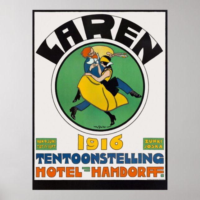 Niederlande Vintages Werbeplakat Laren 1916 Poster (Vorne)