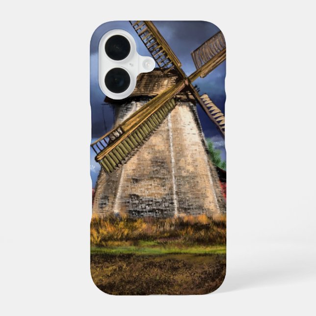 Niederlande Windmill iPhone Case 16 Hülle (Rückseite)