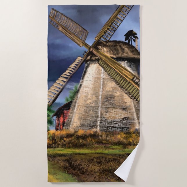 Niederlande Windmill Landsmill Strandtuch (Vorderseite)