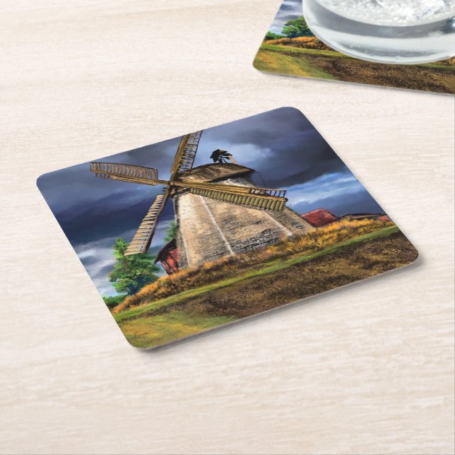 Niederlande Windmill Paper Untersetzer (angewinkelt)