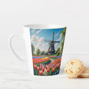 Niederlande Windmill & Tulips Milchtasse